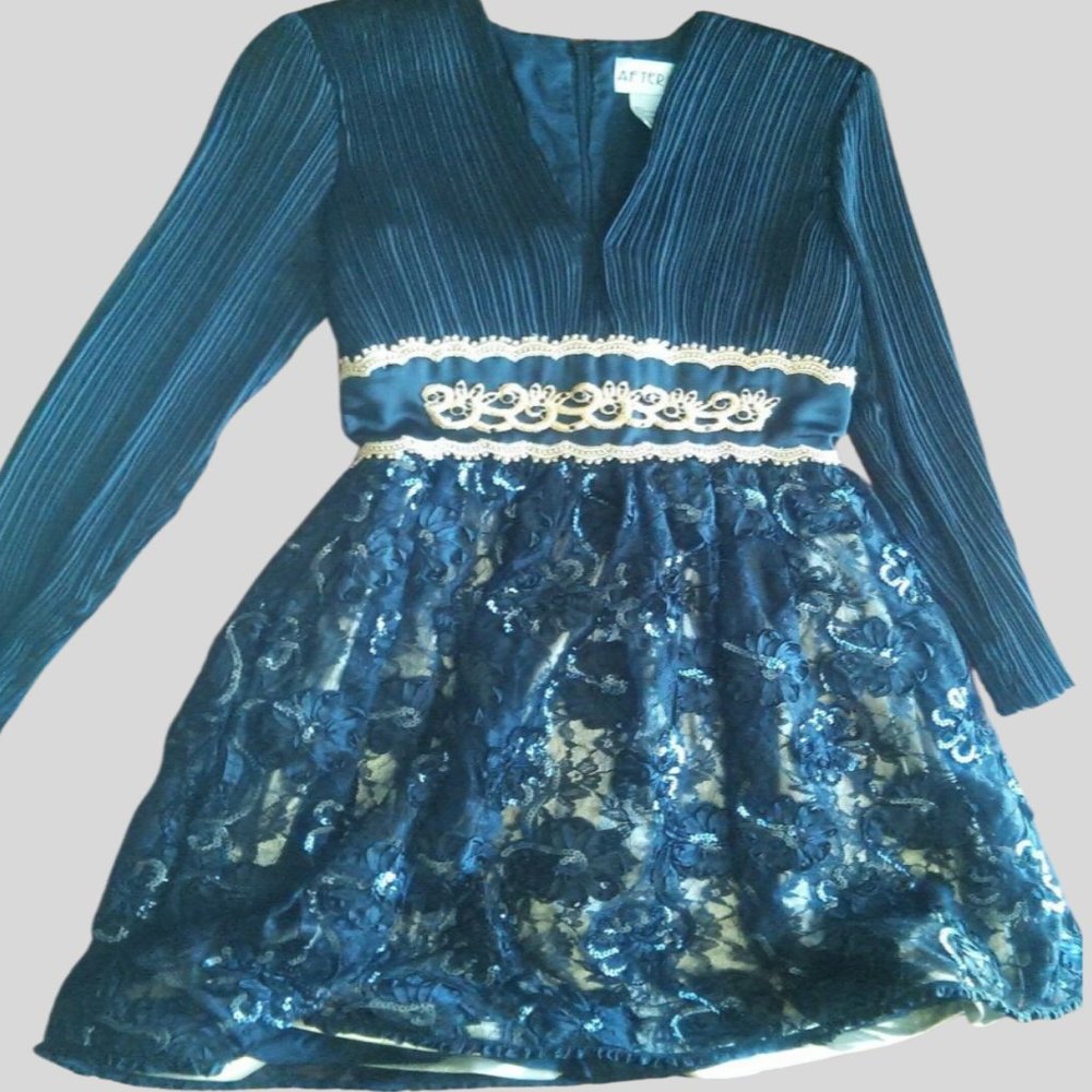 After Five Black Glamorous Sequin & tulle Party Cocktail Dress